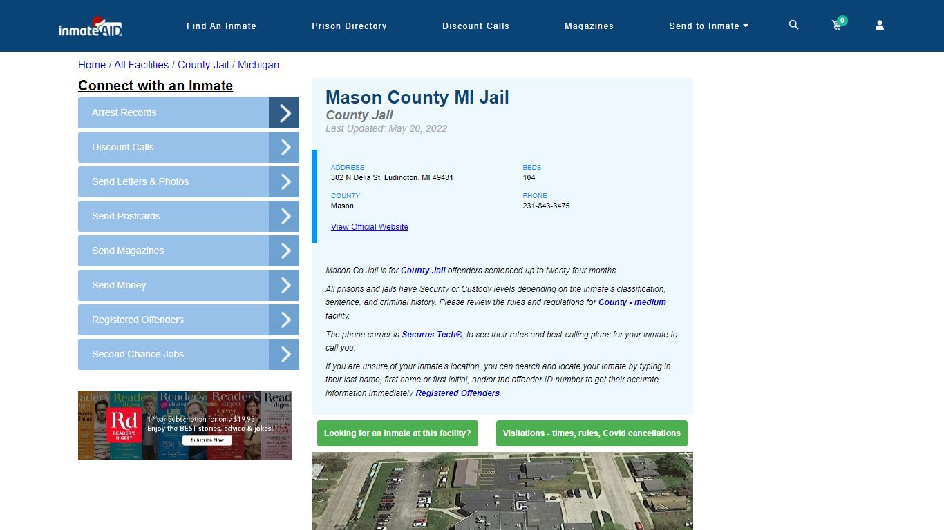 Mason County MI Jail - Inmate Locator - Ludington, MI